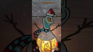 FREE Olaf Christmas lantern paper cutting lamp  3D shadow box Tdesign510 lantern Christmas svg [upl. by Meece]