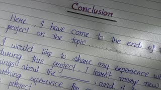 Conclusion for file  How to write Conclusion  Conclusion for project file Project File Decoration [upl. by Kammerer983]