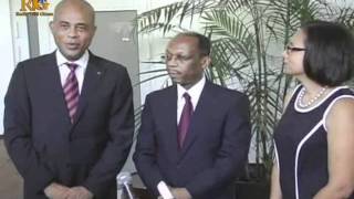 Prezidan Michel Joseph Martelly rankontre avek ansyen Prezidan Aristide lakay li [upl. by Assiruam990]