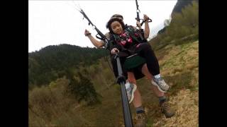 8 yr old Kaelas 1st Paragliding Tandem [upl. by Led]