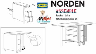 IKEA NORDEN TAVOLA RIBALTA Assemble [upl. by Latt]