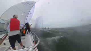 J105 North Americans  Race 4  Mandate ripping downwind with NeNe [upl. by Eatnuahs]