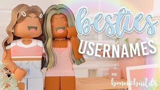 Aesthetic matching usernames for besties untaken  Roblox usernames  Bonnie Builds [upl. by Aitnas]