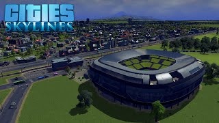 Cities Skylines 17  Train City  Das Fussballstadion [upl. by Anil254]