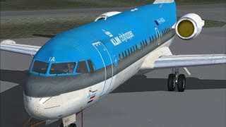 FSX HD Digital Aviation Fokker 100 first flight [upl. by Neleag]