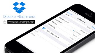 Week Calendar Dropbox Attachments iPhone amp iPad [upl. by Swaine]