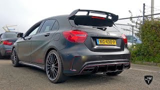 MercedesBenz A45 AMG MADNESS LOUD Revs Accelerations amp Crackling Sounds [upl. by Cooley]