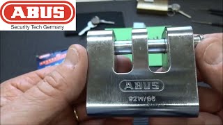 345 Abus Armored 92W65 Chain Shutter Lock Picked Open [upl. by Ahso]