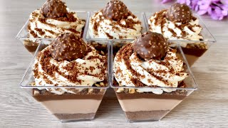 Ferrero Rocher Dessert Cups No bake delicious dessert Easy and Yummy [upl. by Lissa]