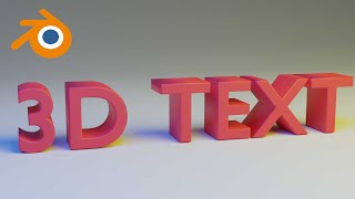 3D Text in Blender [upl. by Ignatia631]