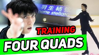 Yuzuru Hanyu shocked his perfect form Yuzuru performed 4 Quads in training for the Notte Stellata [upl. by Nylisoj592]