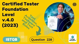 ISTQB Foundation level v40 2023 Question 228 [upl. by Ysnil]