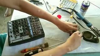 Mixer maintenance behringer xenyx 1002fx [upl. by Alexandr]