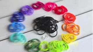 Jak zrobić kolorową bransoletkę na ręke  Rainbow Loom Bands [upl. by Aikehs]