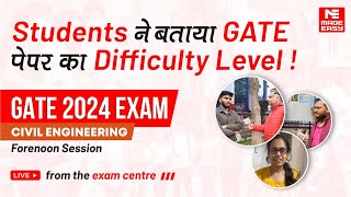 GATE 2024 Exam Review  CE  Forenoon Session  Difficulty level of the CE Exam  MADE EASY [upl. by Akerley]