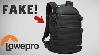 Bought A Fake Lowepro ProTactic 350 AW Camera Bag [upl. by Schaefer988]