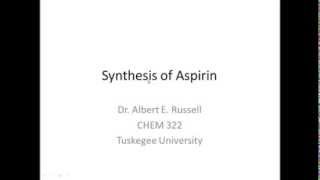 Synthesis of Aspirin [upl. by Rhynd]