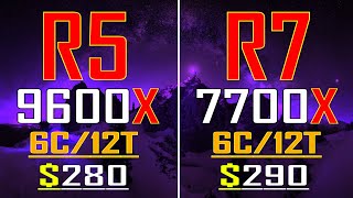 RYZEN 5 9600X vs RYZEN 7 7700X  PC GAMES TEST [upl. by Winter]