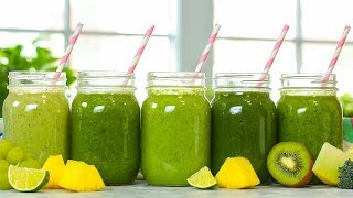 5 Healthy Green Smoothie Recipes [upl. by Novat]