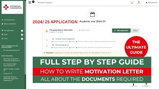 FULL Step by step Application Guide  Stipendium Hungaricum scholarship 2024 [upl. by Orford]