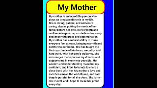 Essay on My Mother for English Learners dailyenglish english learnenglish spokenenglish [upl. by Anima]