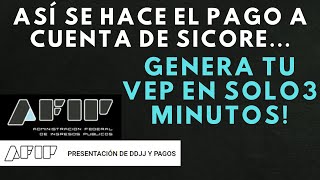 COMO HACER VEP DEL PAGO A CUENTA DE SICORE  IMPUESTO A LAS GANANCIAS  Agustín Talavera [upl. by Nnayelhsa]