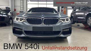 BMW 540i  Unfallinstandsetzung  Adaptive LED Scheinwerfer [upl. by Shelbi]