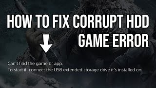 PS5 GUIDE  Connect USB Drive Game Installed On Error Fix Corrupt HDD Error [upl. by Longerich620]