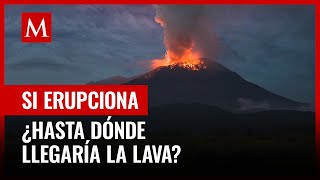 Volcán Popocatépetl ¿Hasta dónde llegaría la lava en caso de ERUPCIÓN [upl. by Vilma]