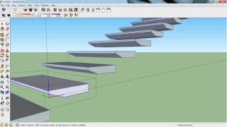 Como hacer escaleras componentes y grupos en Sketchup Tutorial Sketchup MODELARQ [upl. by Dnomyad]