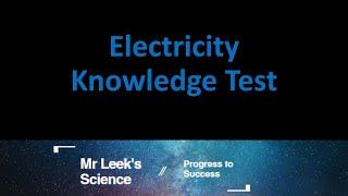 09 Electricity Knowledge  revision for AQA combined and triple science Higher and Foundation [upl. by Ilagam643]