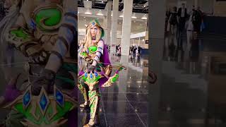 World of Warcraft Meets Reality An Alleria Windrunner Cosplay with Puschi at GermanFilmComicCon [upl. by Wane]