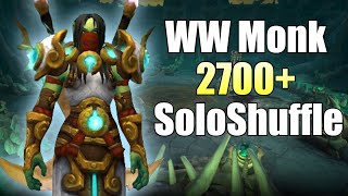 2700 Solo Shuffle WindWalker Monk  DragonFlight 1025 Season 3 Arena [upl. by Vitek199]