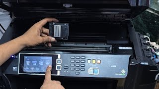 Epson L15150 L1455 Duplex wireless printer Head Clear karenge reset error printer Speed Test print [upl. by Anaihr]