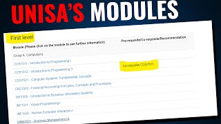 How to select choose SEMESTER amp YEARLY modules at UNISA CoRequisite and PreRequisite modules [upl. by Kubiak]