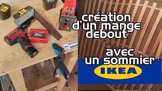 création dun mangedebout avec un vieux sommier Ikea [upl. by Nwahsauq]