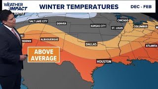 NOAA Winter Outlook calls for warmer drier conditions for Southeast Texas [upl. by Rosie]