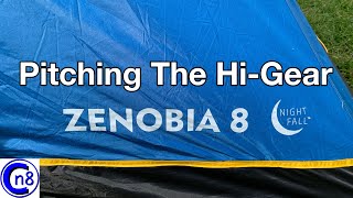 Pitching The HiGear Zenobia 8 Nightfall Tent [upl. by Nalrah]