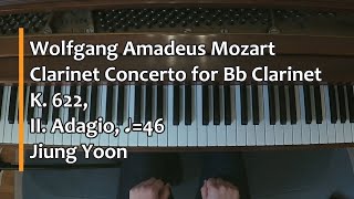 Piano Part Mozart Clarinet Concerto for Bb Clarinet K622 II Adagio ♩46 [upl. by Enelloc]