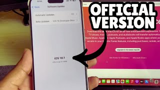 How To Update iOS 18 on iPhone Official iOS18 update not showing [upl. by Brodench]