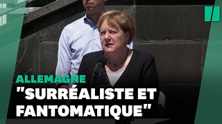 Inondations en Allemagne Choquée Angela Merkel peine à décrire les dégâts [upl. by Genia]