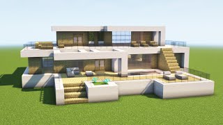 MODERNE VILLA mit POOL in MINECRAFT bauen TUTORIAL HAUS 274 [upl. by Maryjo]