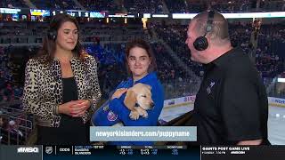 MSG Network  Introducing the NY Islanders newest Puppy With a Purpose [upl. by Anyad]