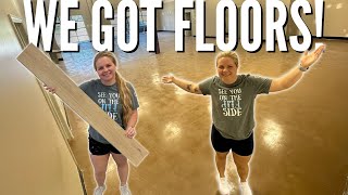 Installing New Luxury Vinyl Plank Flooring  Opening a Flipping Storefront EP 7 [upl. by Hervey]