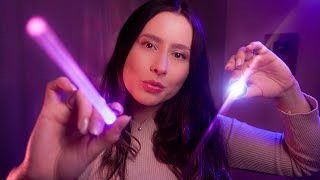 ASMR Slow light triggers for a deep sleep 🌧 follow the light scanning flashlight mouth sounds [upl. by Auqenahs]