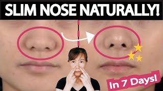 RESHAPE YOUR NOSE TO BE SHARPER AND SMALLER NATURALLY AS WE AGE OUR NOSES SAG LETS FIX THIS [upl. by Daugherty]