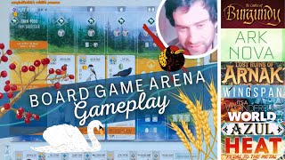 BGA Gameplay  Wingspan Castles of Burgundy Ark Nova  more [upl. by Keelia]