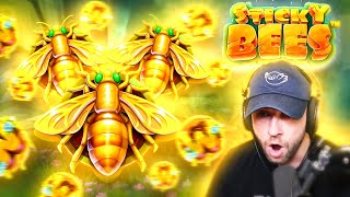 This NEW Sticky Bees Pragmatic slot has INSANE TUMBLES Bonus Buys [upl. by Oneida]