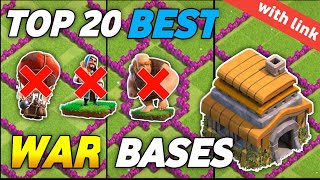 Top 20 Best Th6 War Bases 2023  Best Bases for Town Hall 6 War with Link [upl. by Lahey466]