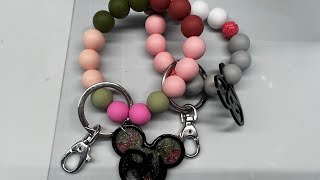 How to make bead keychain wristlets [upl. by Uni]